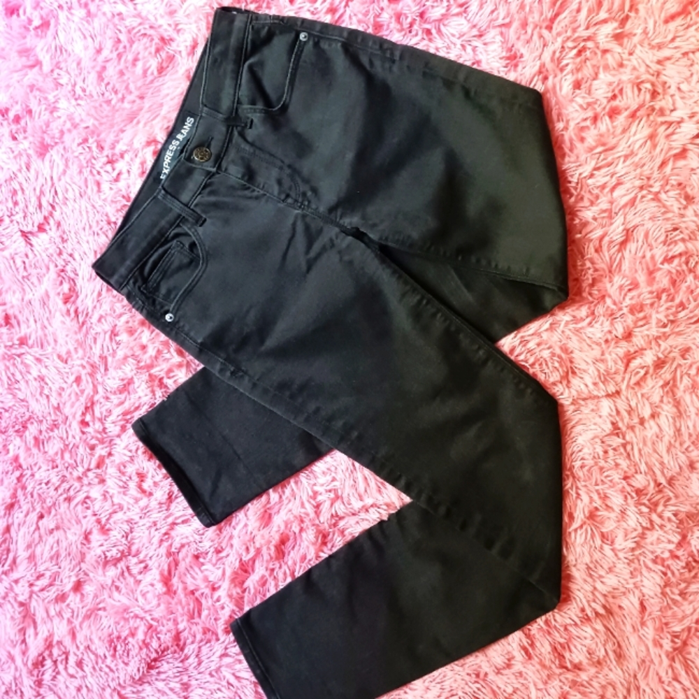 EXPRESS Jeans, Mia Skinny, mid rise, 2R, black
